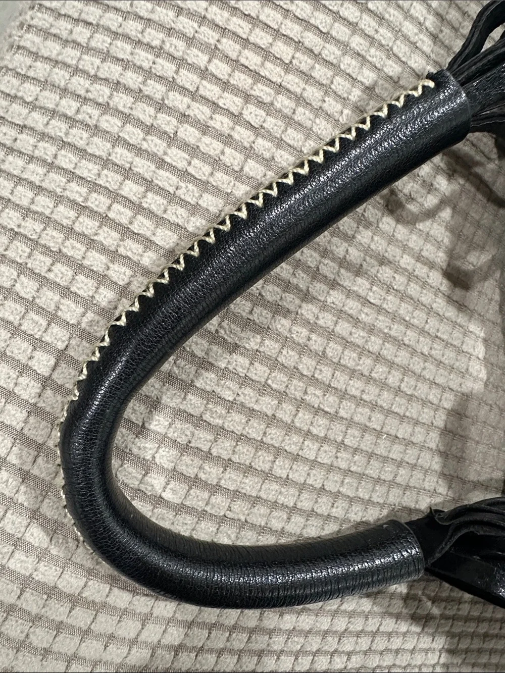 Prada vintage  Black Drawstring Shoulder Bag with Contrast Stitching